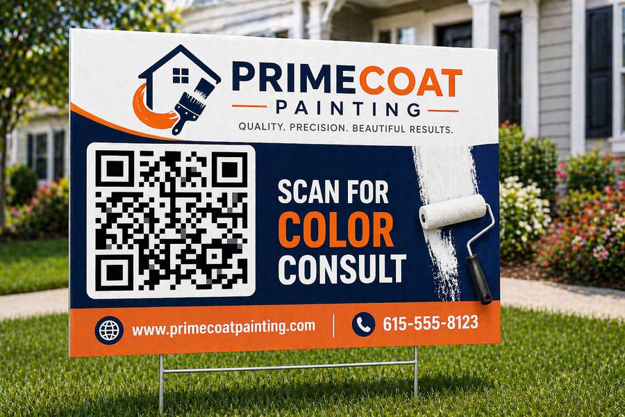 Painting QR sign